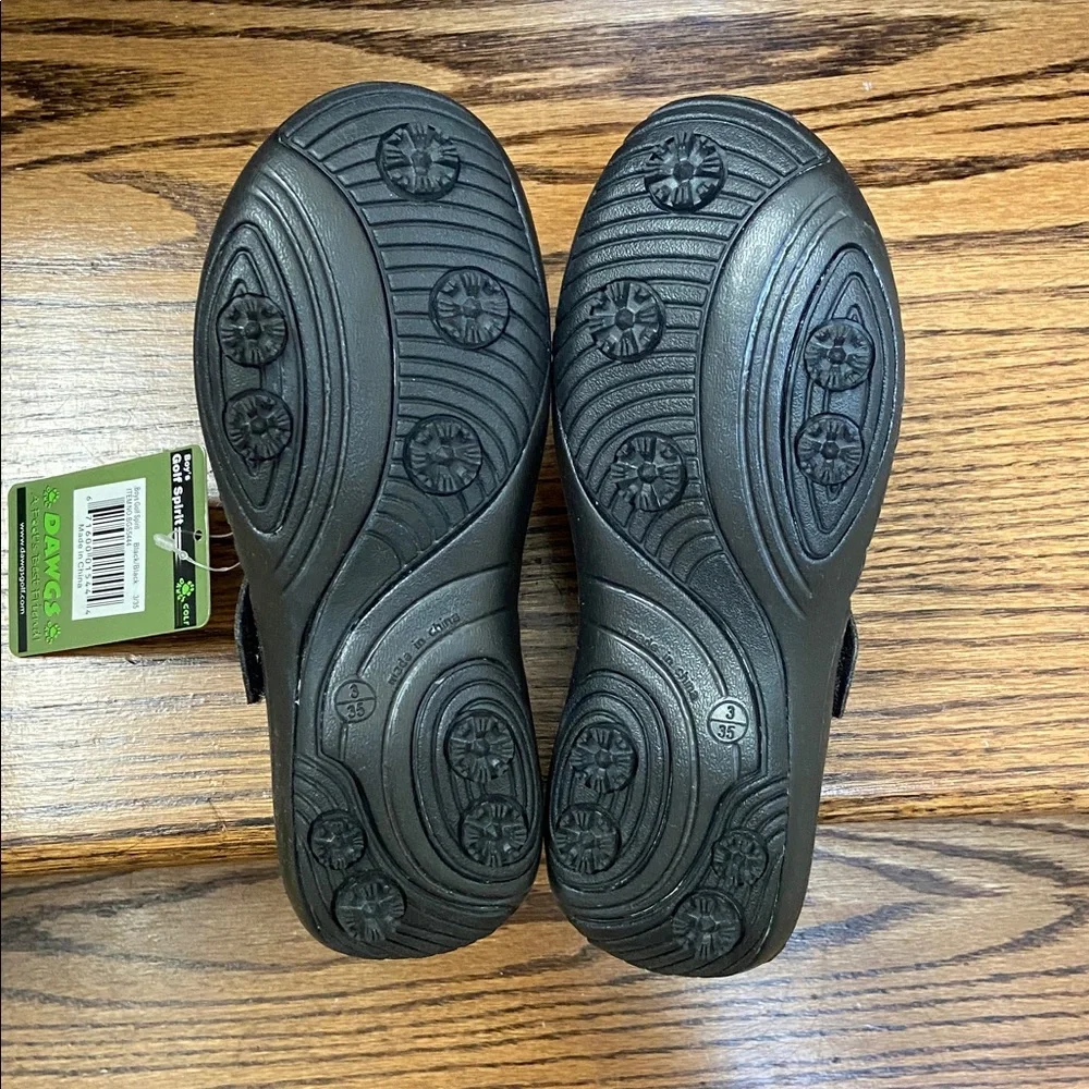 NWT Dawgs Black Golf Spirit Clogs